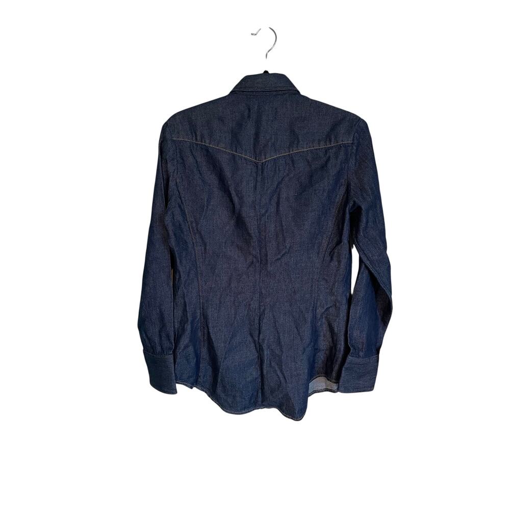 NWT Rag & Bone Wyatt Icon Snap Front Western Denim Shirt Dark Wash Size Small - Picture 7 of 9